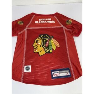 Chicago Black Hawks Dog Jersey NHL Pet‎ Shirt M Hunter Authentic Pet Gear